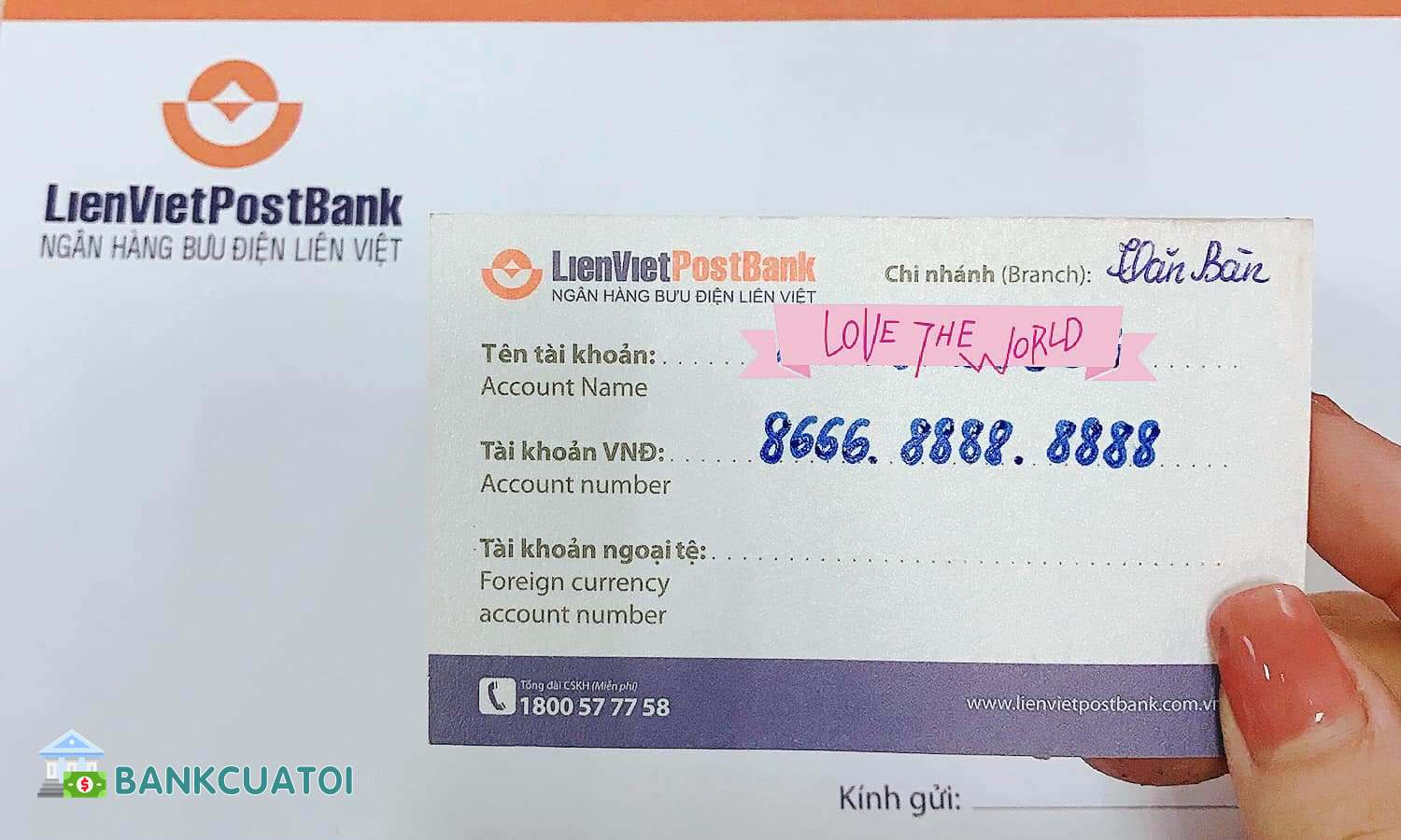 Cách kiểm tra số tài khoản ngân hàng Lienvietpostbank